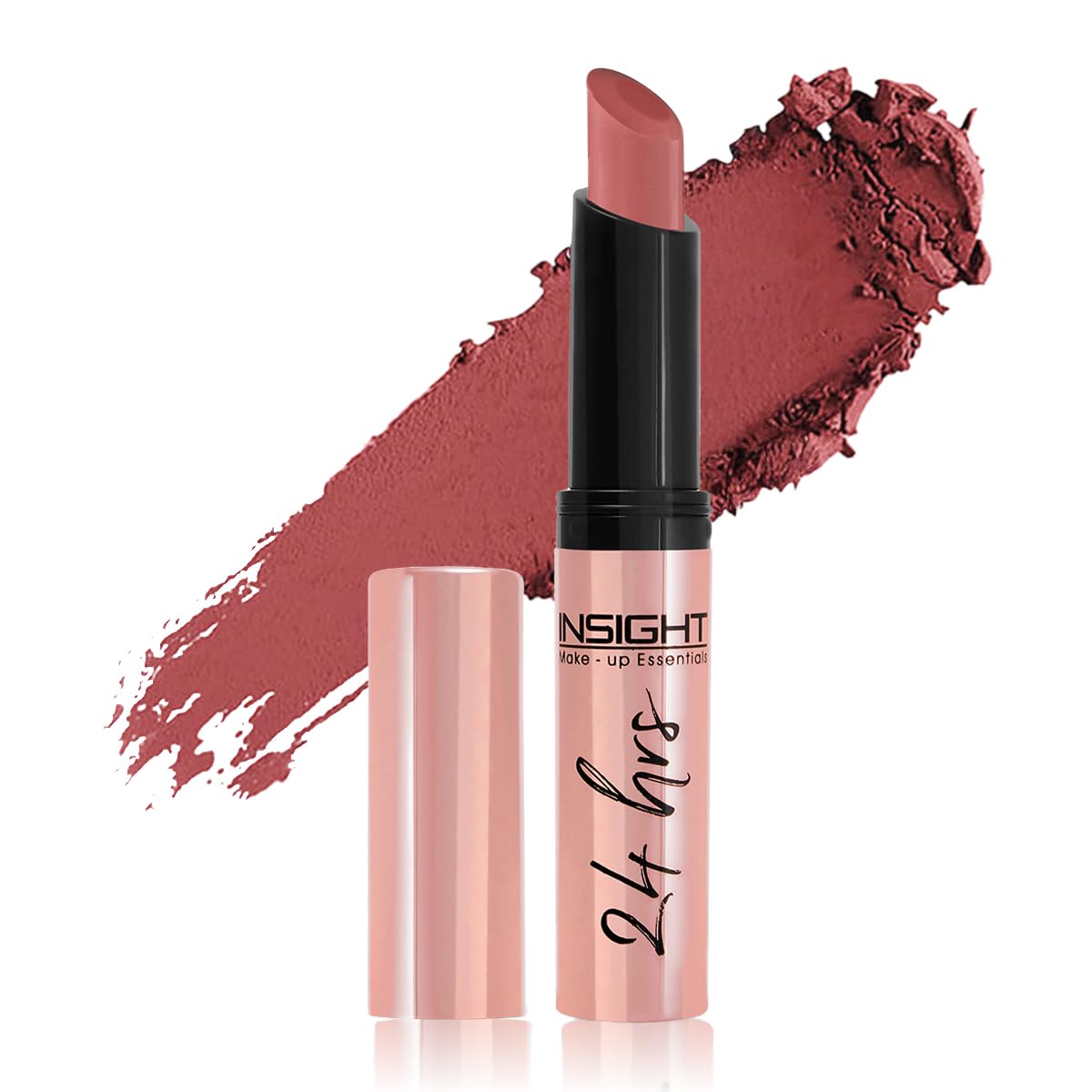 INSIGHT 24 Hrs Non-Transfer Matte Lipstick | Lightweight, Highly Pigmented, Long Wear | Kiss Proof & Smudge Proof | With Vitamin E & Jojoba Oil | Vegan, Toxin Free | Shade 28 - Good Girl (3g)