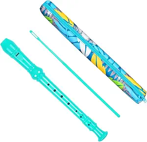 Descant Soprano Recorder Music Recorder Instrument For Kids Flute Kids Recorder With Cleaning Rod + Case Bag (Green)