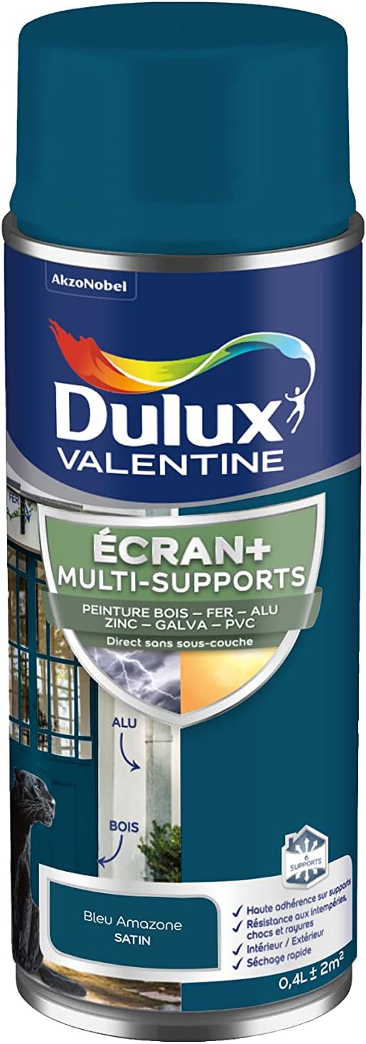 Peinture extérieure aérosol e multi-supports Ecran+ Dulux Valentine satin origan 400ml main image 0