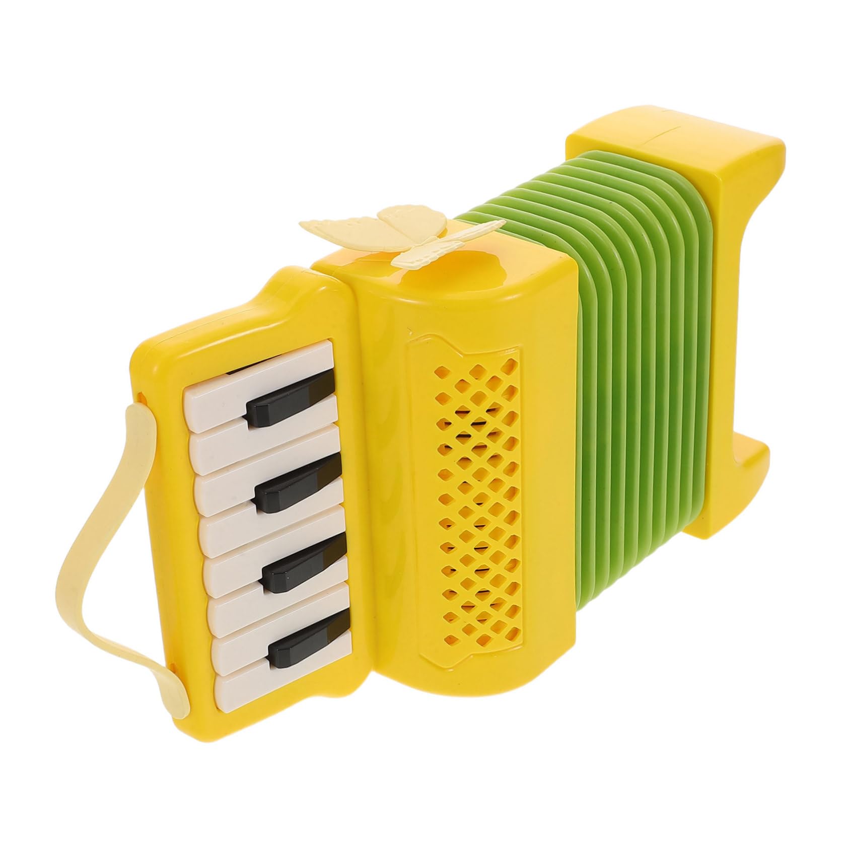 BESTonZON Strumento Musicale Giocattolo per Bambini in Plastica Gialla Controllo a Pulsanti, Migliora Coordinazione Dita per Attività Prescolari e Educazione Musicale Precoce