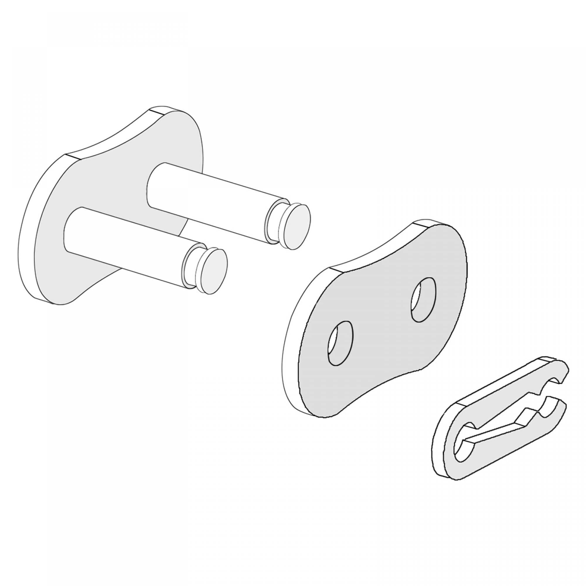 sourcing map Cadena Maestro Conector Enlace Rodillo 1/2" Paso Carbón Acero Estándar Conexión División Enlaces para Cadena 08B