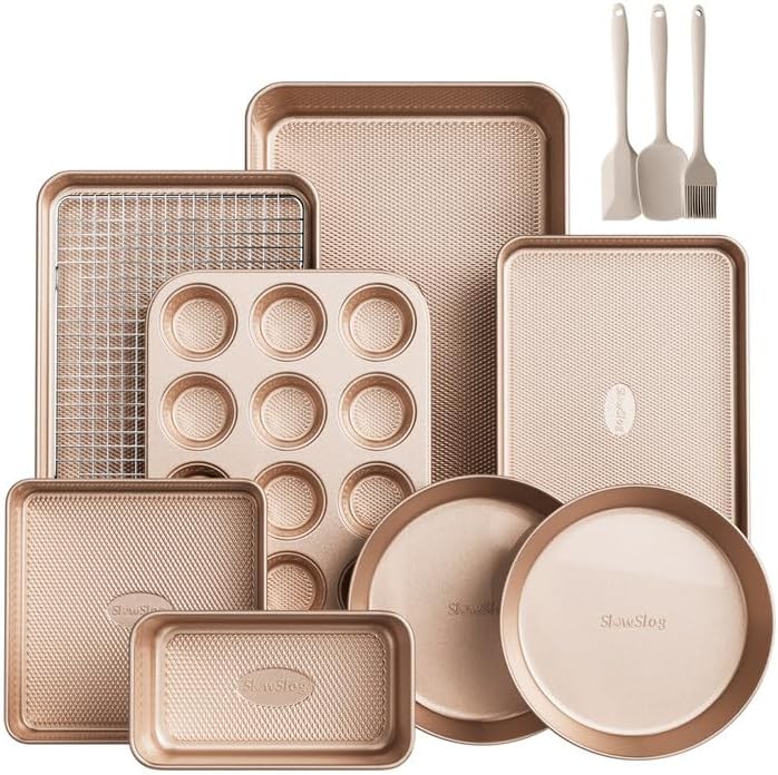 12-piece nonstick bakeware set with ceramic coating