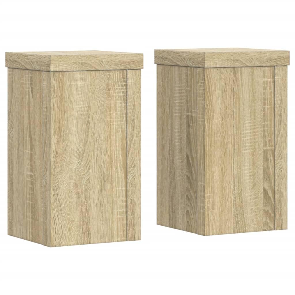 vidaXL Plant Stands 2 pcs, Plant Pot Stand for Indoor Living Room, Plant Holder for Decorative, Flower Stand Flower Pot, Sonoma Oak Engineered Wood