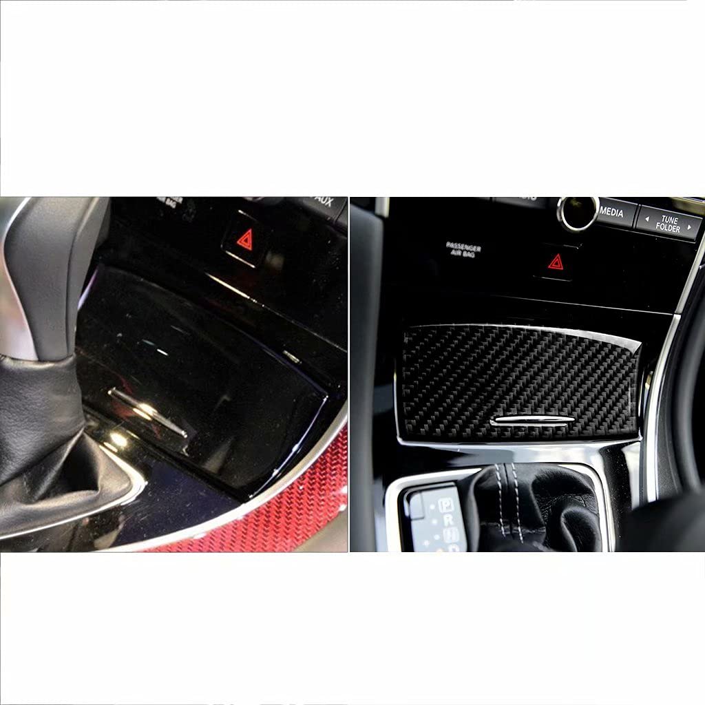 Car Interior Carbon Fiber Central Control Ashtray Panel Trim for Infiniti Q50 2014-2020