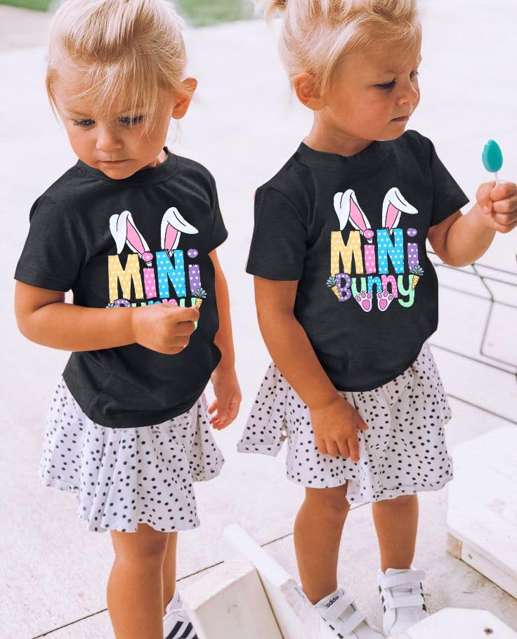 Mommy and Me Easter Outfits: Toddler Easter Shirts Boys Girls T-Shirt Casual Short Sleeve Matching Cute Tee Tops2