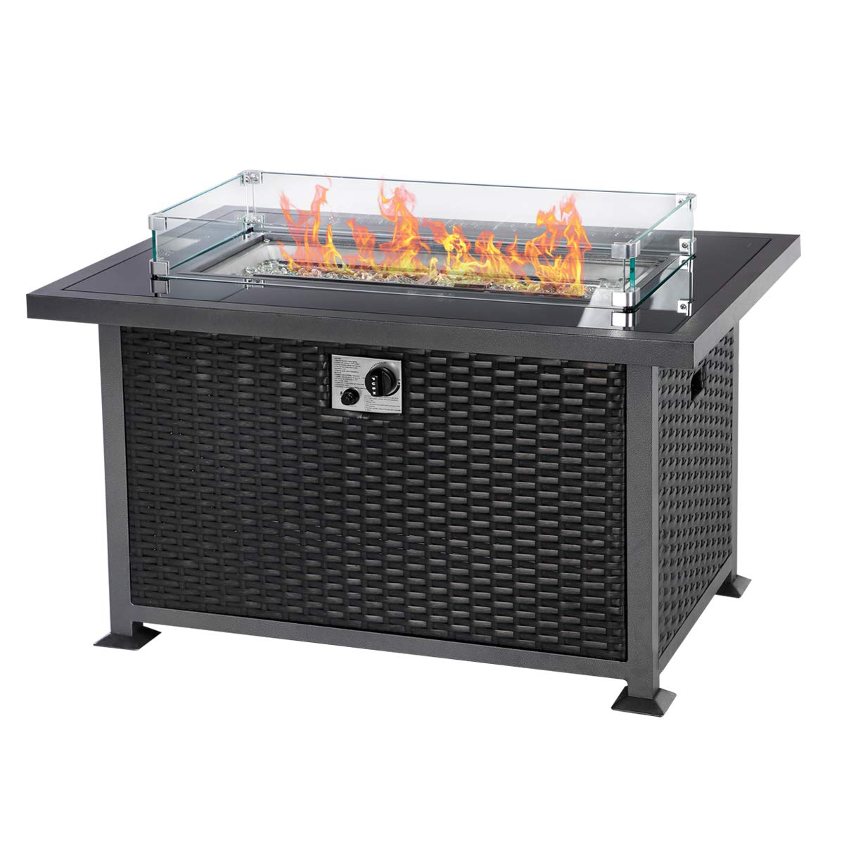 Buy UMAX 44in Outdoor Propane Fire Pit Table, 50,000 BTU AutoIgnition