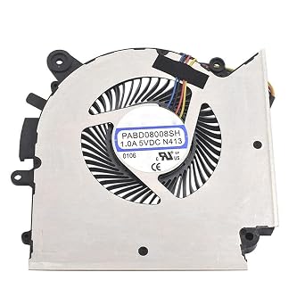 CPU Cooling Fan,4 Pin Laptops Replacement Cooler for MSI GF63 MS-16R1 MS-16R2 PABD08008SH N413 E322500300A,PC Repair Part Spare