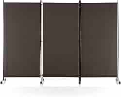 COSTWAY パーテーション グレー 高さ173cm 幅225cm 楽天市場】パーテーション 間仕切り キャスター付き 4連 幅225cm
