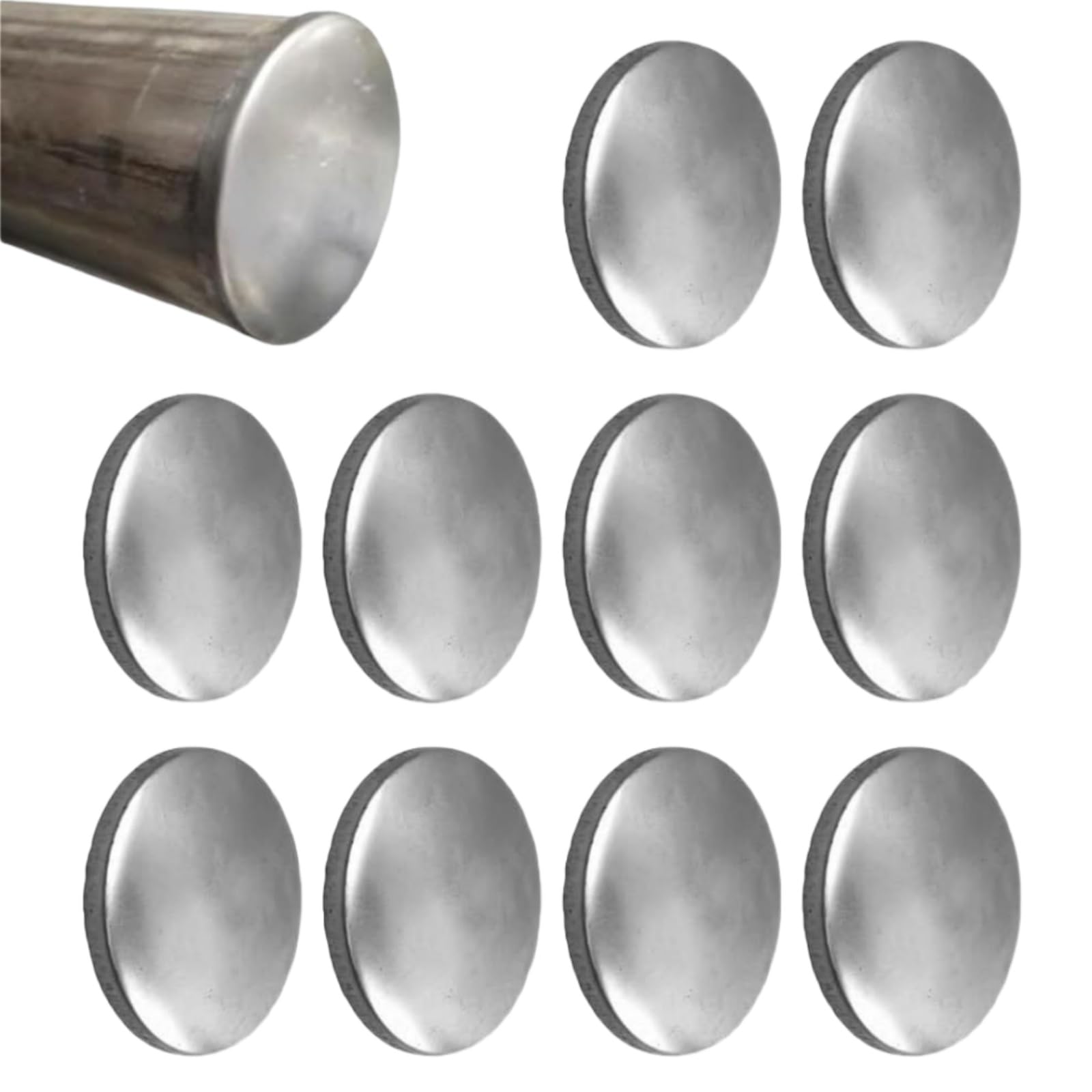 Tapas redondas de hierro galvanizado for postes de valla, decoración for postes de jardín, 40/50/60/76/89/100/114/122/140/160/168 mm, 10 unidades(89mm)