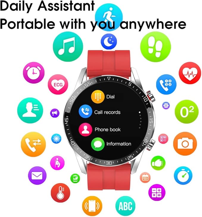 CZX Neueste L13 Smart Watch Unterstützung Bluetooth Anruf PPG + EKG Smart  Watch Männer IP68 wasserdichte Full Touch/Runde Sport Watch,A : Amazon.de:  Elektronik \u0026 Foto