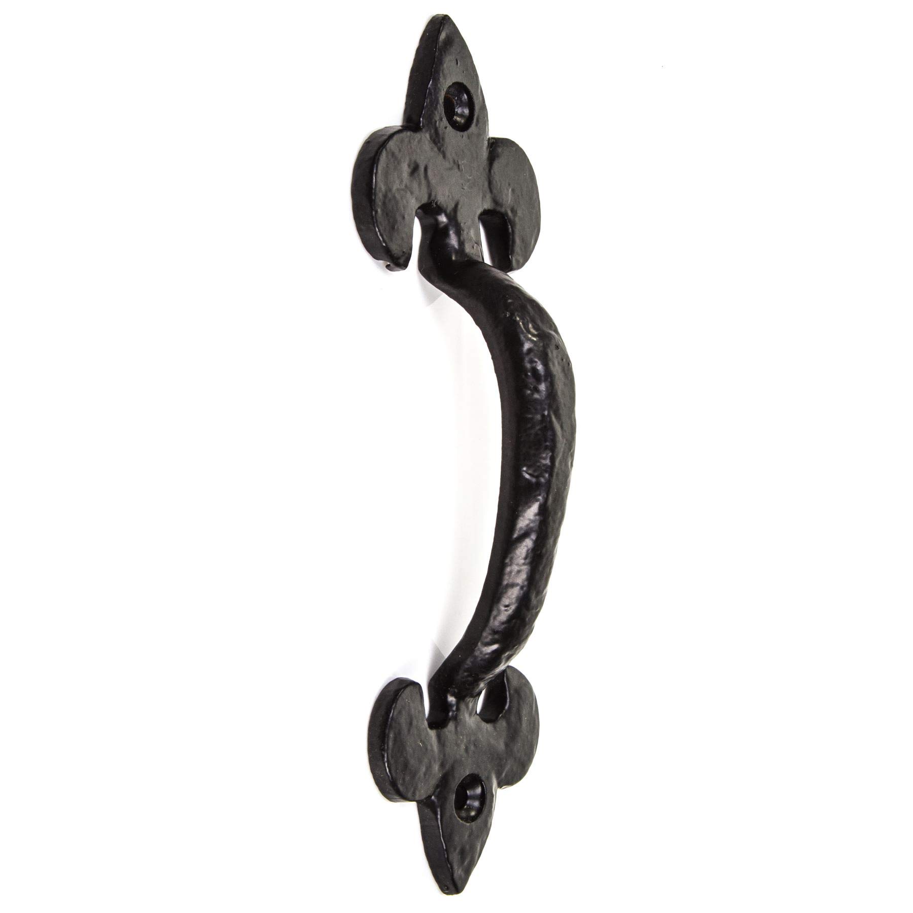 Black Cast Iron 7" Fleur De LYS Pull Handle