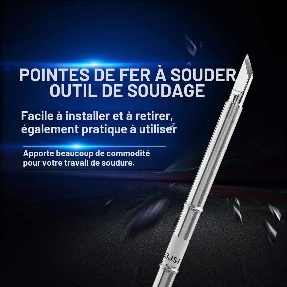 Lot de 10 pointes de fer à souder série T12 pour station de retravail FX-951