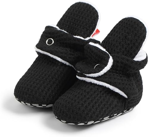 Sawimlgy - Botines de algodón antideslizantes para recién nacido, con agarre, para cuna o para el invierno