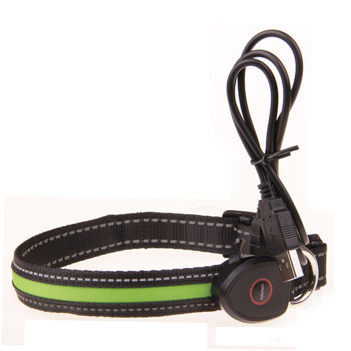Angoily 3 Pezzi Led Collare Per Animali Domestici Collare Per Cani Luci Lampeggianti Usb Ricaricabile Sicurezza Per Passeggiate Notturne Verde Taglia S Collana Led Per Animali Domestici