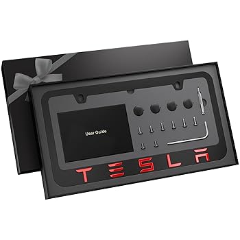 Amazon.co.jp: ブラックナンバープレートフレーム テスラ用