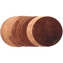 3-3/16 Inch Round Circle Disc Copper - Metal Stamping Blank Engraving Tag - 16 Oz Copper - 8 Blanks