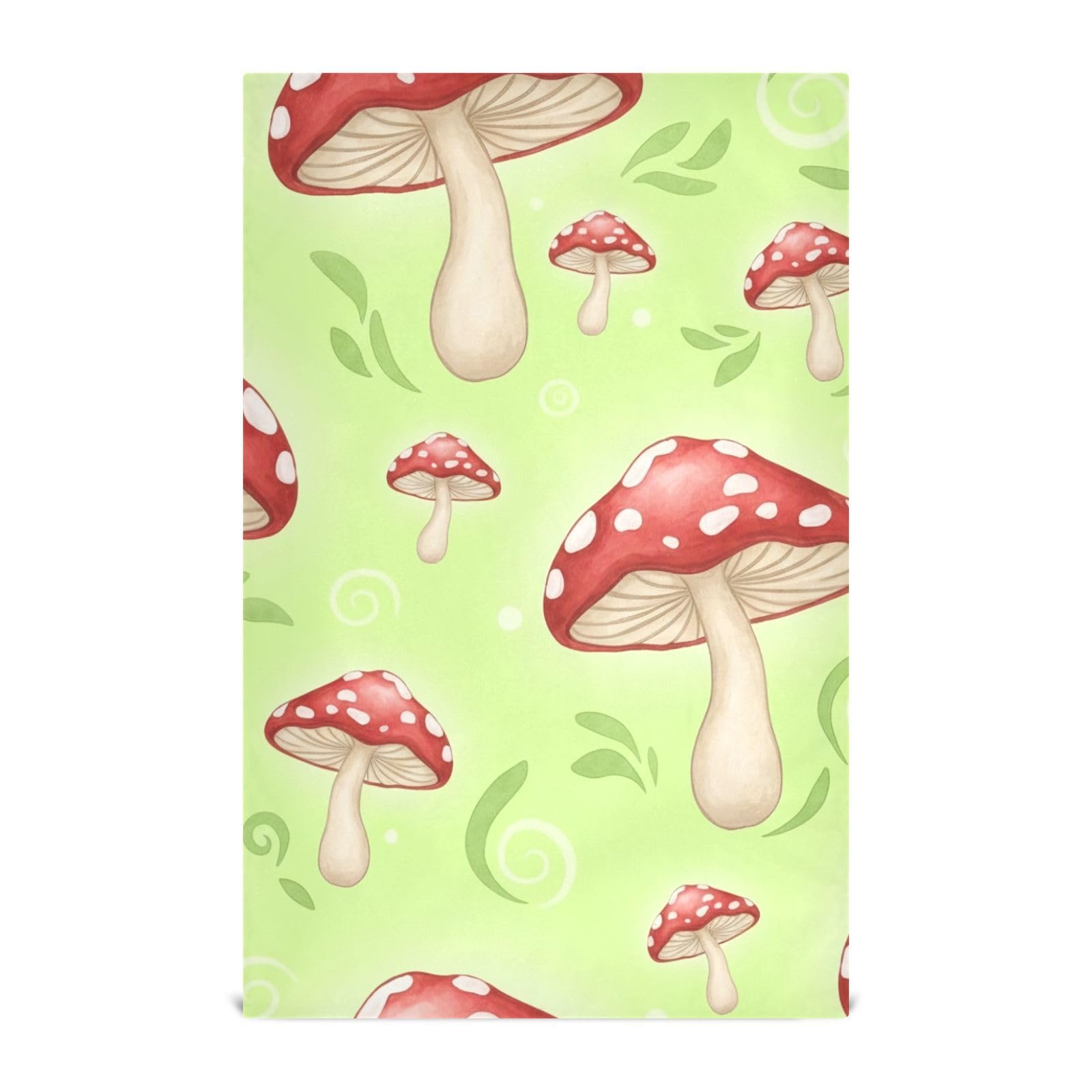 Serviettes de cuisine absorbantes motif champignon pour table