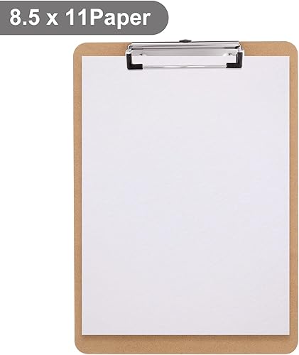Miniatura 5 de Macroclo Portapapeles de madera, tamaño carta, tablero de clip de 8.5 x 11 pulgadas para aula, estudiantes, niños, mujeres, portapapeles estándar A4