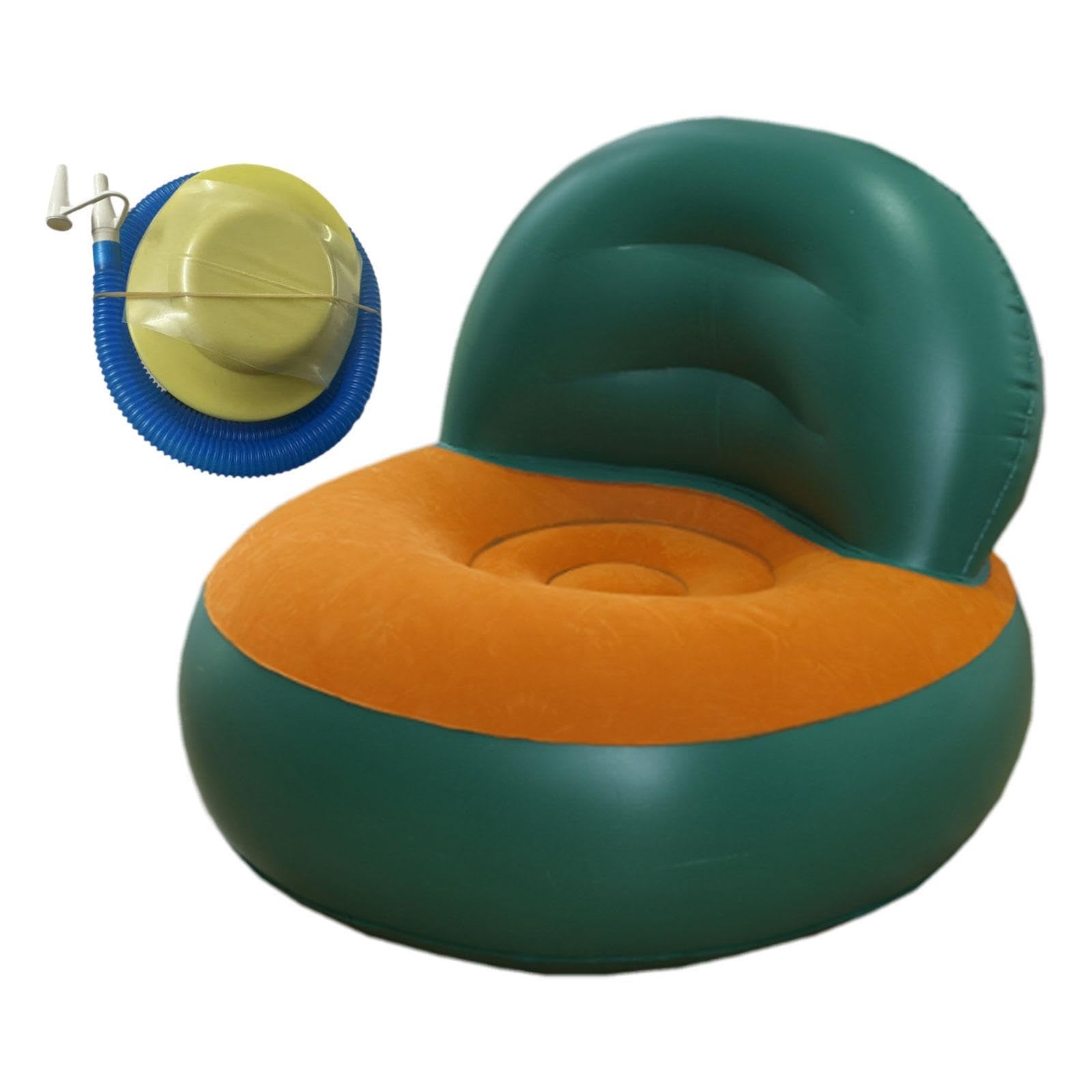 Bnf® Inflatable Sofa for Adults Soft Versatile Air Couch for Home Outdoor Camping Green and Orange | Home & Garden | Furniture | Sofas Loveseats & Chaises-image-32