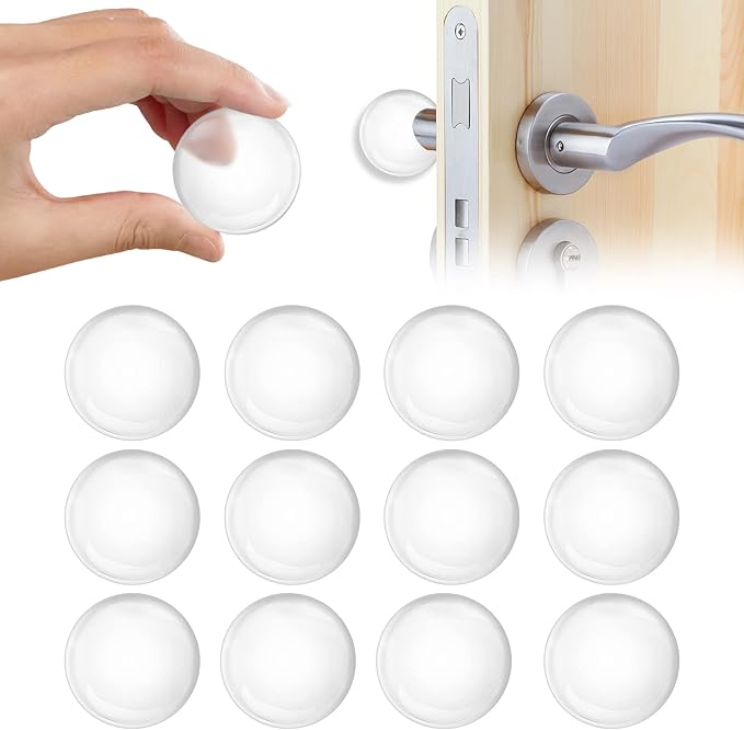 Vicloon Door Stopper, 12Pcs Wall Door Handle Stopper, Silicone