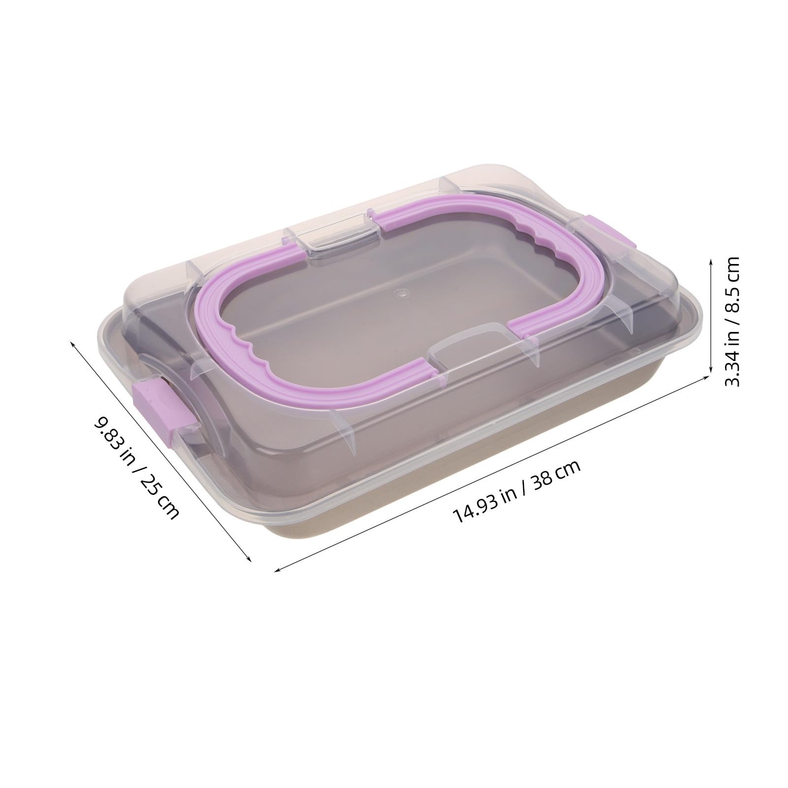 TOYANDONA Molde para Pastel, Molde Rectangular para Hornear Pasteles, Rectangular, Acero al Carbono y Pp, Antiadherente, Resistente al Desgaste, Bordes Lisos, para Panes y Pasteles, Horno