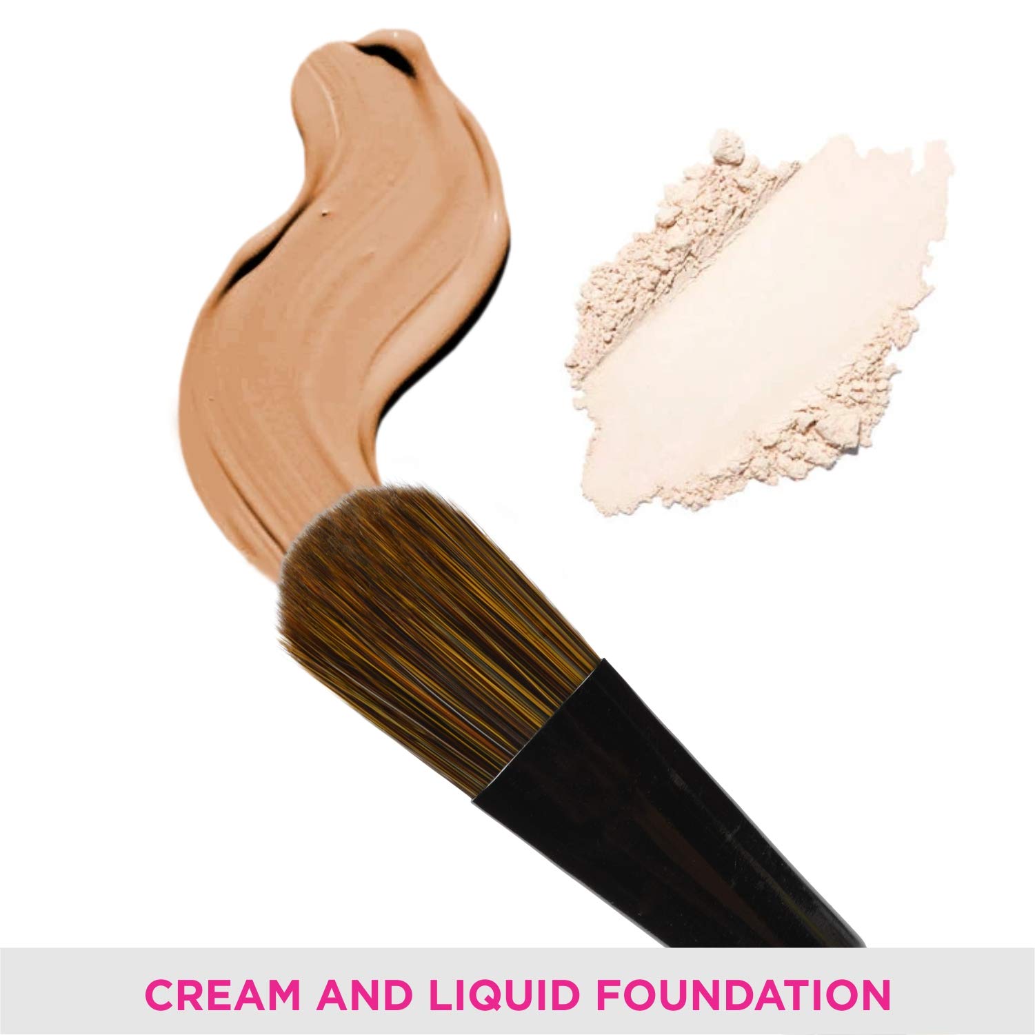 VEGA Foundation Makeup Brush with Wooden Handle, (EV-01) 3