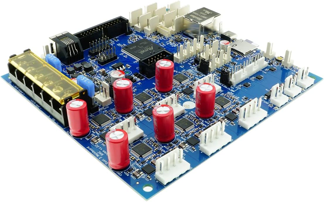 Another angled view of the Duet 3 Mainboard 6HC, showing the various connectors and the microSD card slot.