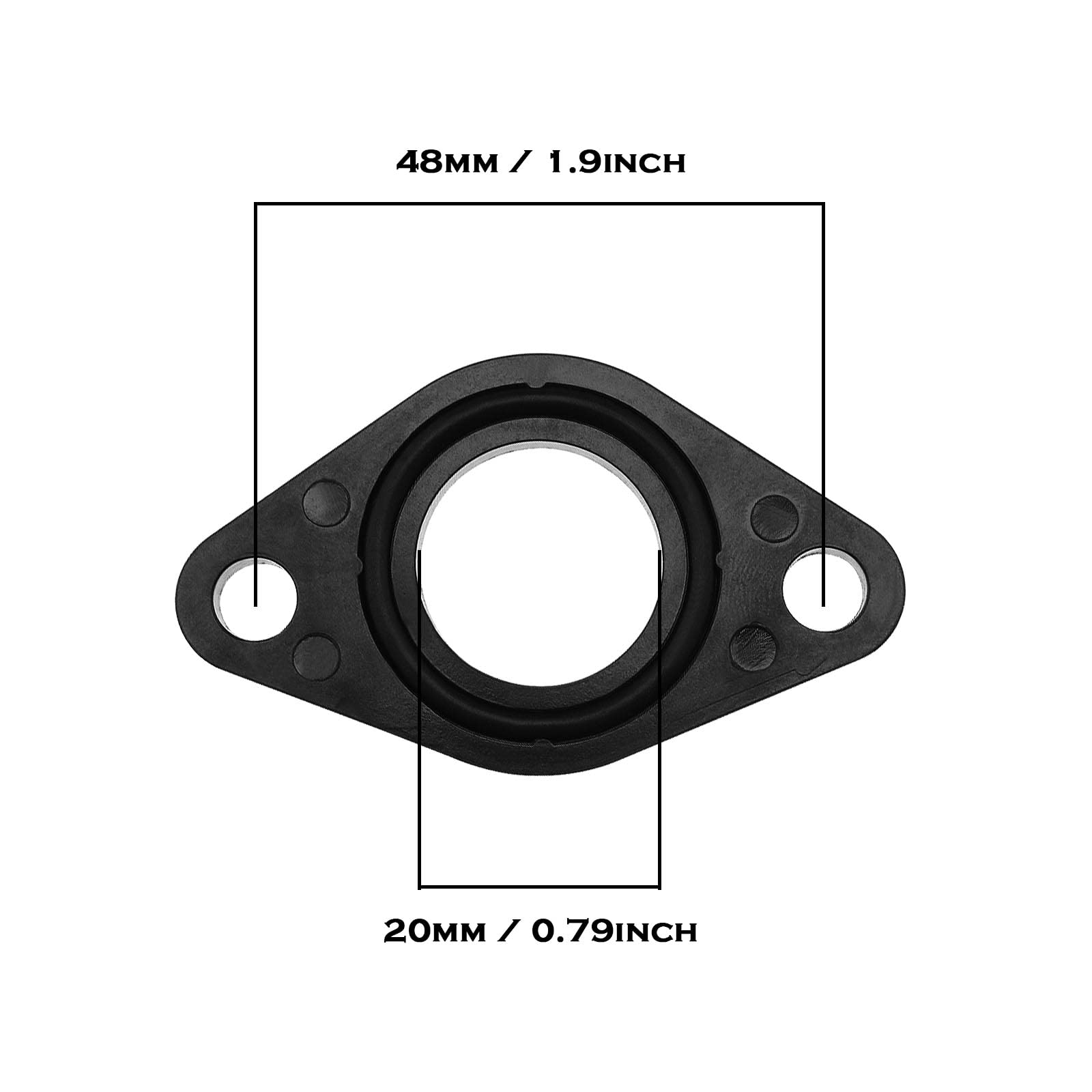 2 Set Guarnizioni Aspirazione Carburatore Guarnizioni Collettore Aspirazione Carburatore Con O-Ring Di Ricambio Per 50cc 70cc 90cc 110cc 125cc Dirt Pit Bike ATV 4 Ruote Quad Scooter