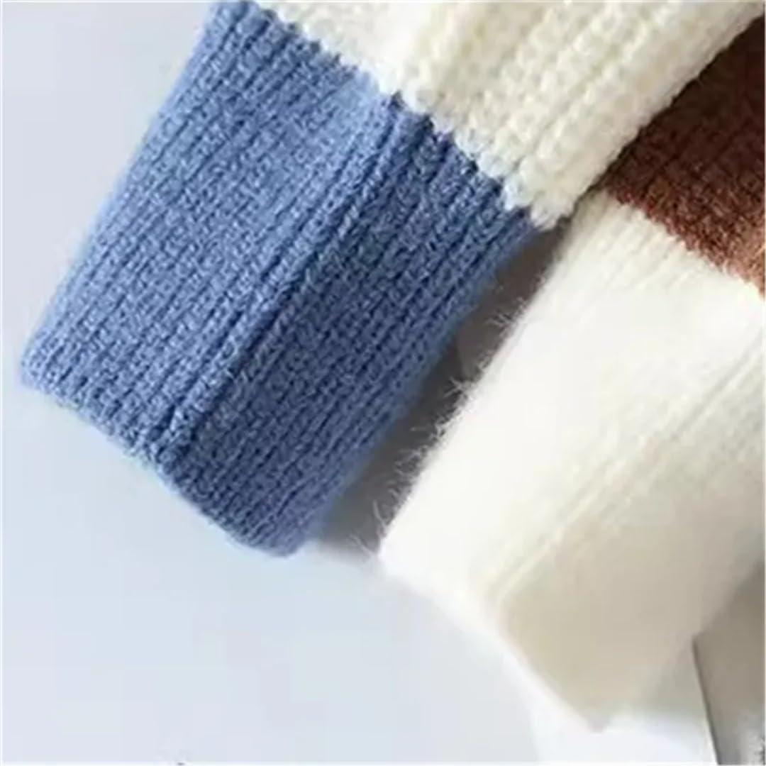 Męski sweter w paski okrągły dekolt na co dzień dzianinowy sweter z długim rękawem ciepły dzianinowy sweter top