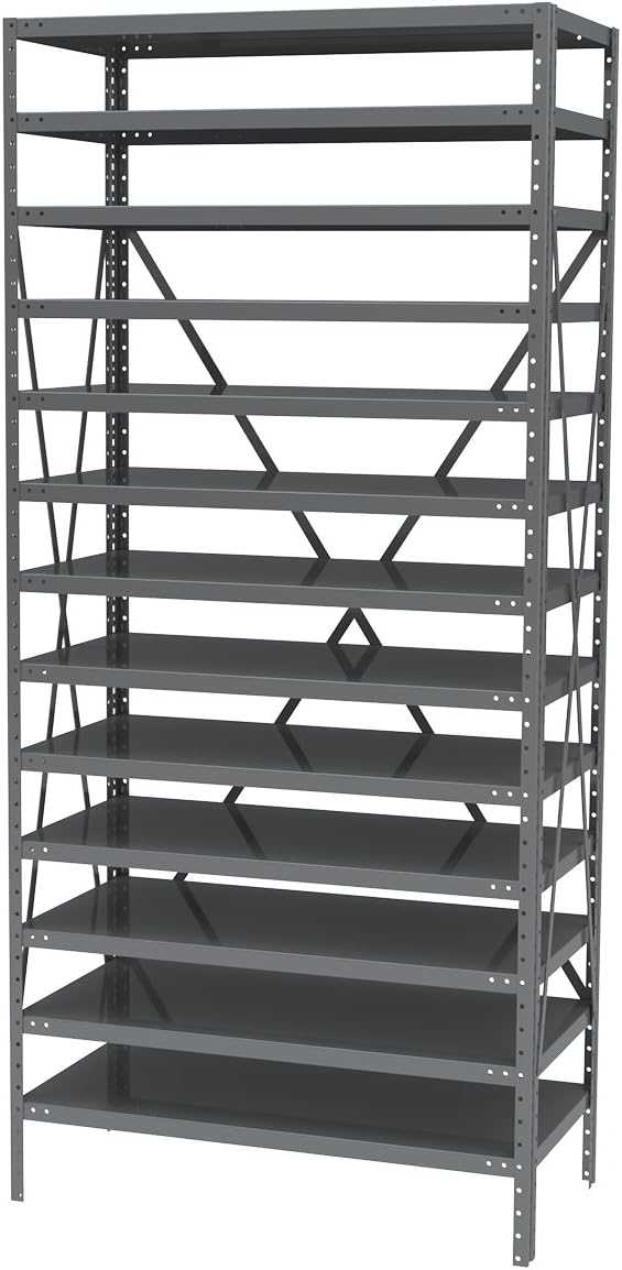 Akro-Mils AS1879 18-Inch D by 36-Inch W by 79-Inch H Powder Coated Steel Shelving Unit with 13 Shelves, Grey