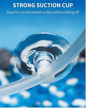 Pawfly Aquarium Suction Cup Clips for Standard 3/16 ID Airline Tubing Clear Air Hose Holder Clamp Accessories for Fish Tank Aeration Setup, 40 Pack