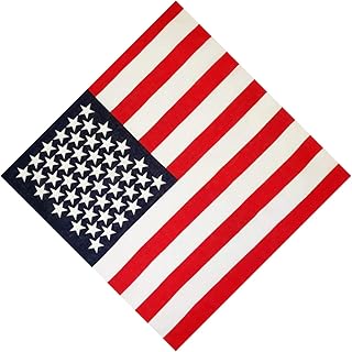 [CHIUK] ヒップホップコットン多目的バンダナスクエアスカーフフラグストライププリントヘッドバンドラップハンカチ