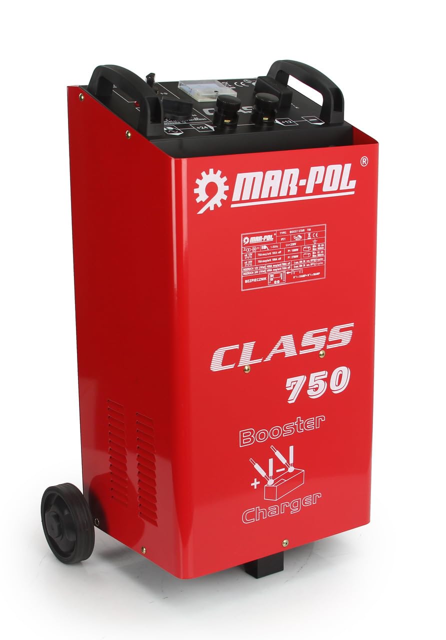 Cargador de coche con función de arranque, 60-900 Ah, 12-24 V, corriente de arranque 400 A/12 V, 700 A/24 V, con ruedas