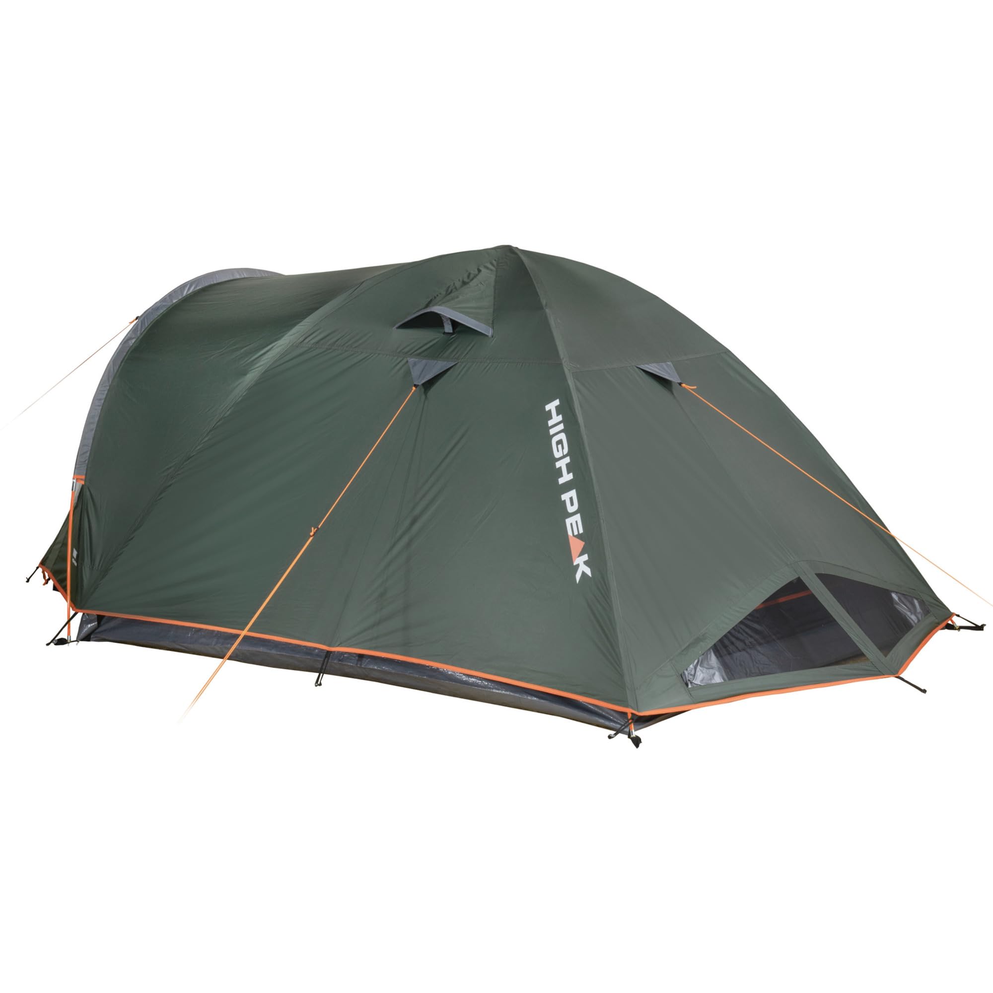 High Peak 11510 Koepeltent Talos 4, campingtent met voorbouw, iglo-tent voor 4 personen, dubbelwandig, 4.000 mm waterdicht, voorbouw met tentbodem, ventilatiesysteem, muggenbescherming, transparante folie,L,Donkergrijs/groen High Peak 11510 Koepeltent Talos 4, campingtent met voorbouw, iglo-tent voor 4 personen, dubbelwandig, 4.000 mm waterdicht, voorbouw met tentbodem, ventilatiesysteem, muggenbescherming, transparante folie,L,Donkergrijs/groen