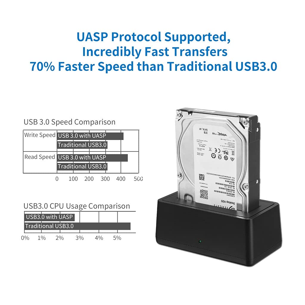 USB 3.0 na SATA zewnętrzny dysk twardy stacja dokująca adapter do 2,5 i 3,5-calowego HDD SSD SATA prędkość do 5 GB