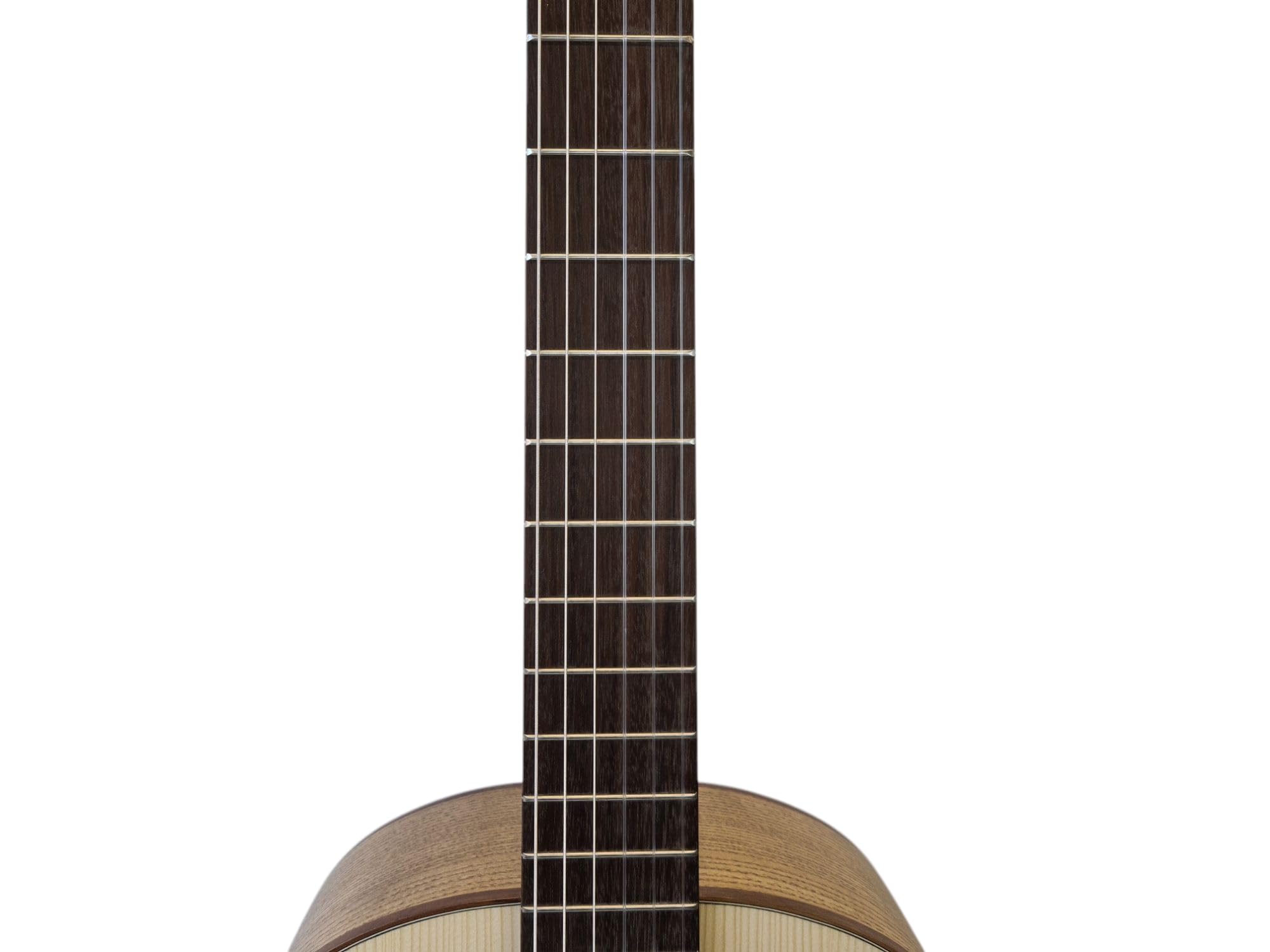 WoidBua SS300 - Chitarra da concerto 4/4, in abete massello di noce Fishman pre-amplificatore, con custodia e cinghia, per chitarra professionale calda, suono folk, 650 mm, lunghezza 52 mm