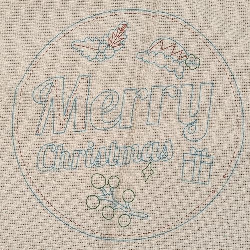 Image of Howie's Punch Needle Kit for Beginner, Cartoon Christmas Embroidery Kits with Christmas Pattern, Yarns, Tools and Instructions, Creative Craft Home Decor(Merry Christmas, 8 inch diameters)
