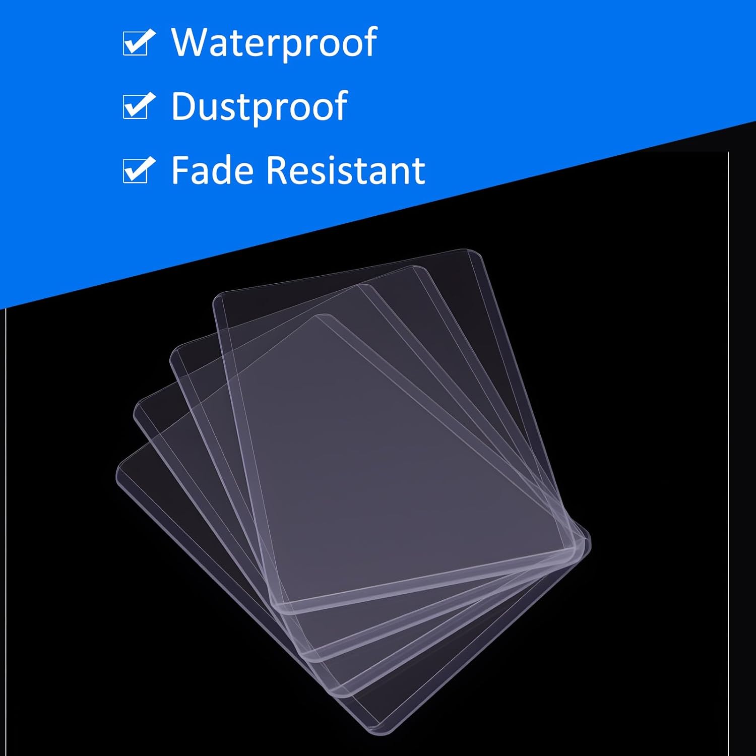 25 Pack Card Sleeves Top Loaders for Cards, 3"X4" Baseball Card Protectors Hard Plastic, Card Sleeves for Trading Cards, Sports Protectors