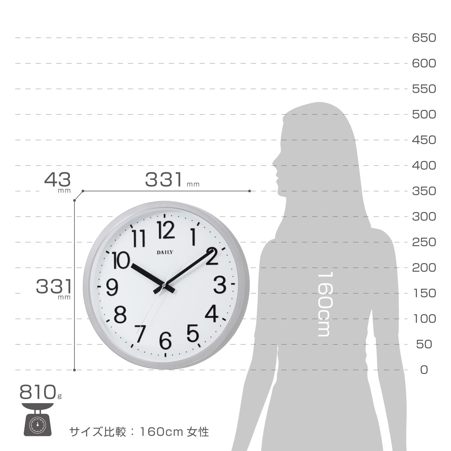 リズム時計 リズム時計フラットフェイスDN4KGA06DN19 889337