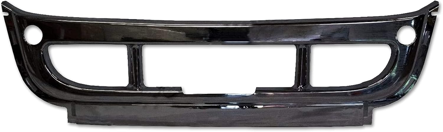 KOZAK Compatible with Freightliner Cascadia 2008+ Trucks Center front bumper Bumper Chrome Trim Overlay PLUS emblem logo, 2x 22" Windshield Wipers and KOZAK Reflective Vest
