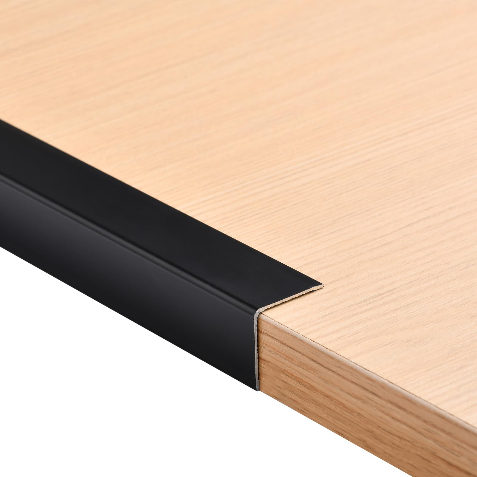 4pcs Aluminum Corner Guards Self-Adhesive Metal Corner Protector for Wall Tile Edge Door Frame Cabinet Baseboard Protection and Decoration,Edging Molding Trim for Kitchen Islands(0.9m x 2cm,Black) โ image 1