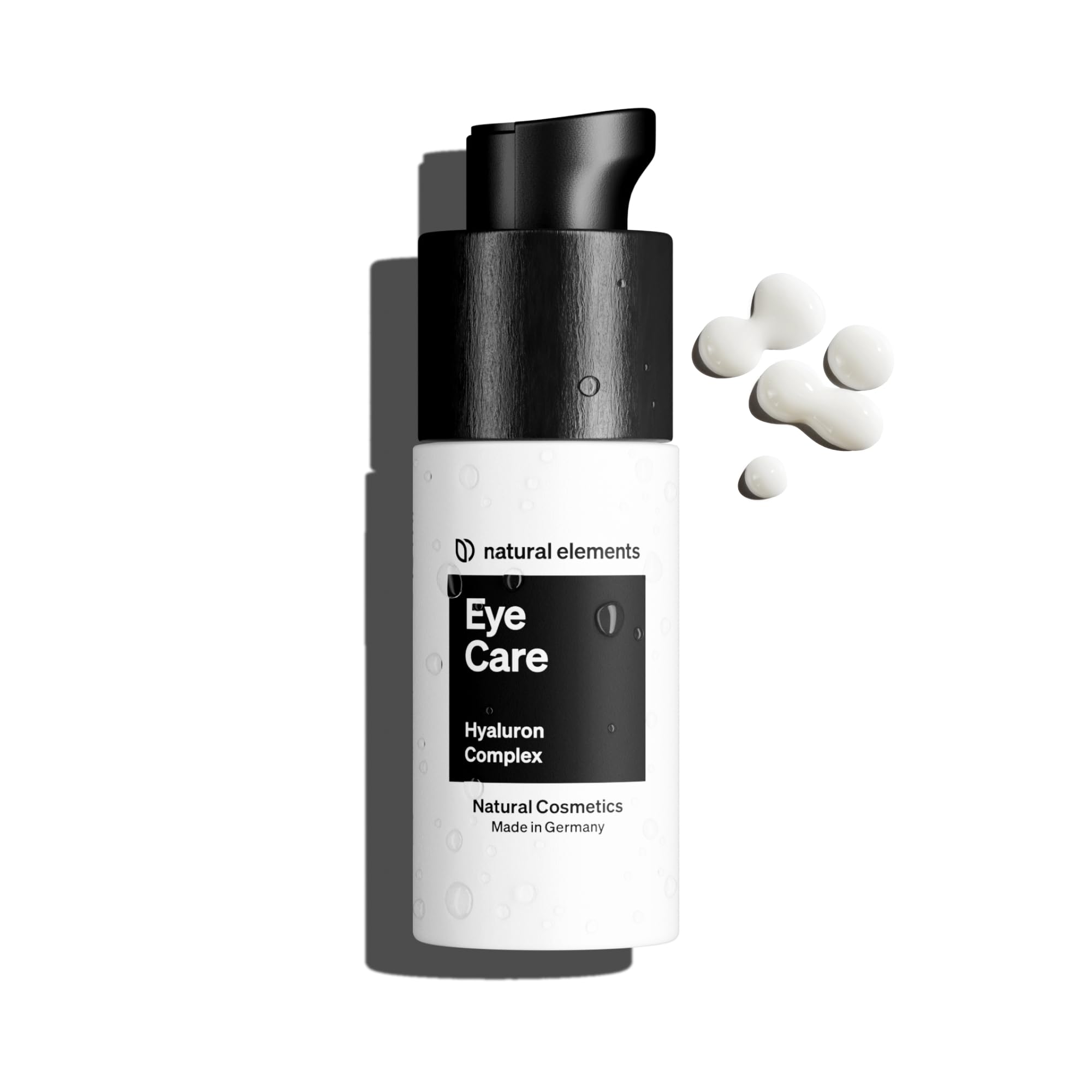 Eye Care – crema para el contorno de ojos con hialurón de 15 ml – Eye Cream con ácido hialurónico, cafeína, aceite de hueso de albaricoque y espirulina – antienvejecimiento y reduce las ojeras