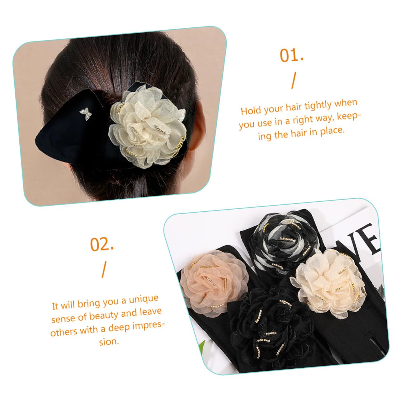 Healeved 12piezas Moldeador De Moño Floral Para Hacer Peinados Herramienta De Decoración De Cabello Para Mujeres y Niñas Para Yoga Fiesta y Deporte