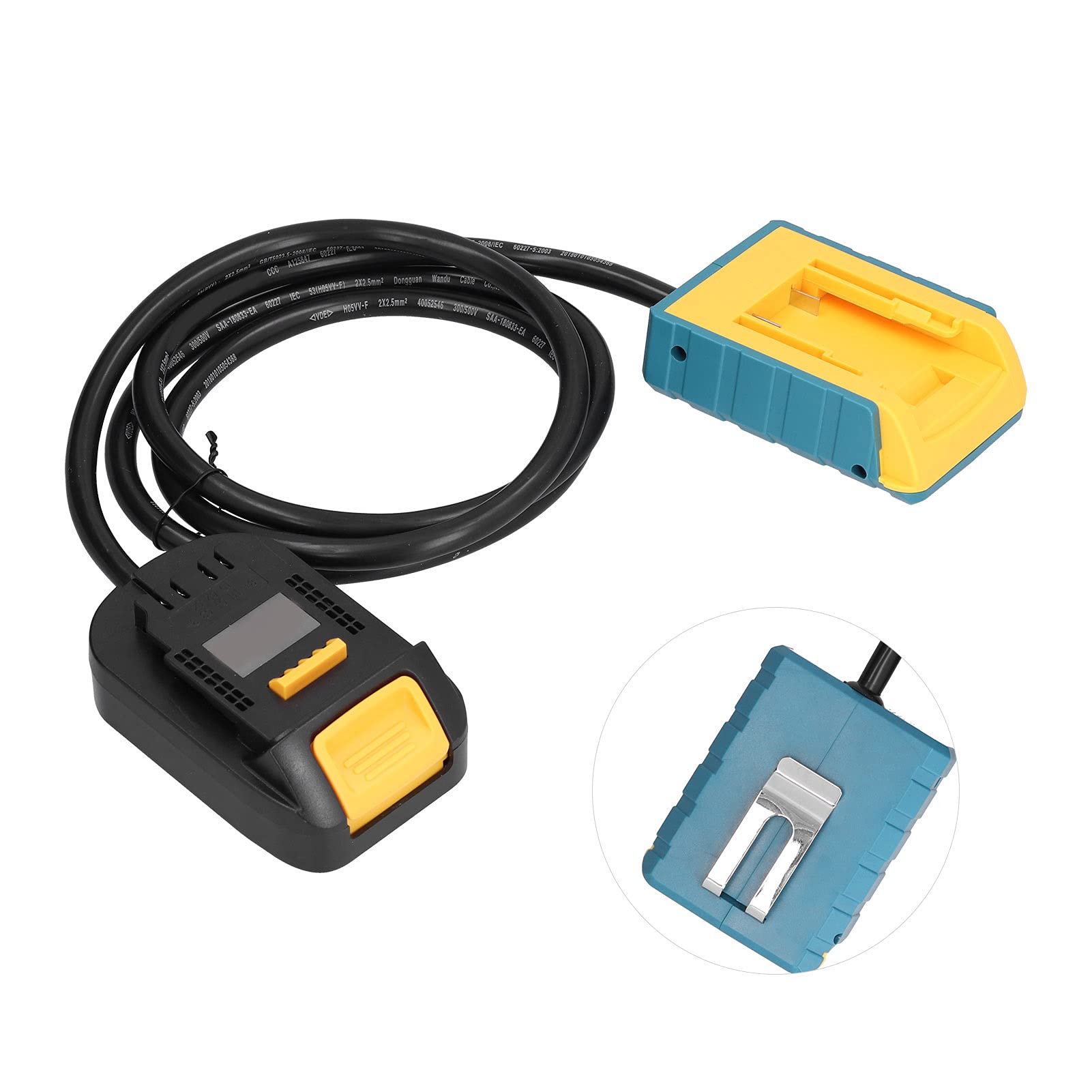 Adaptador Torvex, Adaptador de batería de Litio Convertidor de Montaje Remoto con Cable de extensión de 1,5 m para reducción de Peso de Herramientas eléctricas portátiles