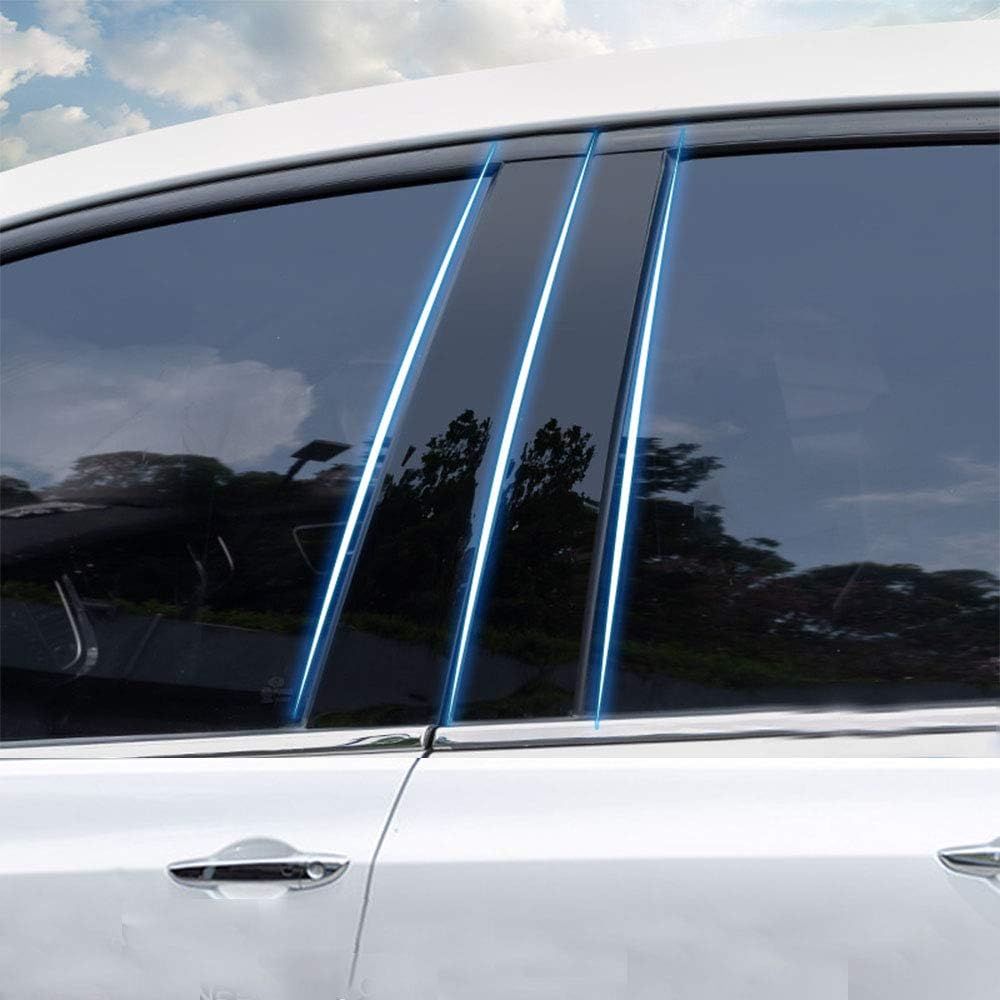 Automobile Door Window Pillar Post Trim B Pillar Molding Trim Fit for Hyundai Tucson 2015-2019 8PCS