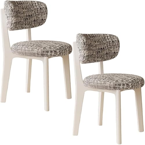 Miniatura 25 de YVYKFZD Sillas de comedor de madera maciza, juego de sillas de comedor sin brazos, sillas de cocina tapizadas, silla de sala de estar con funda de