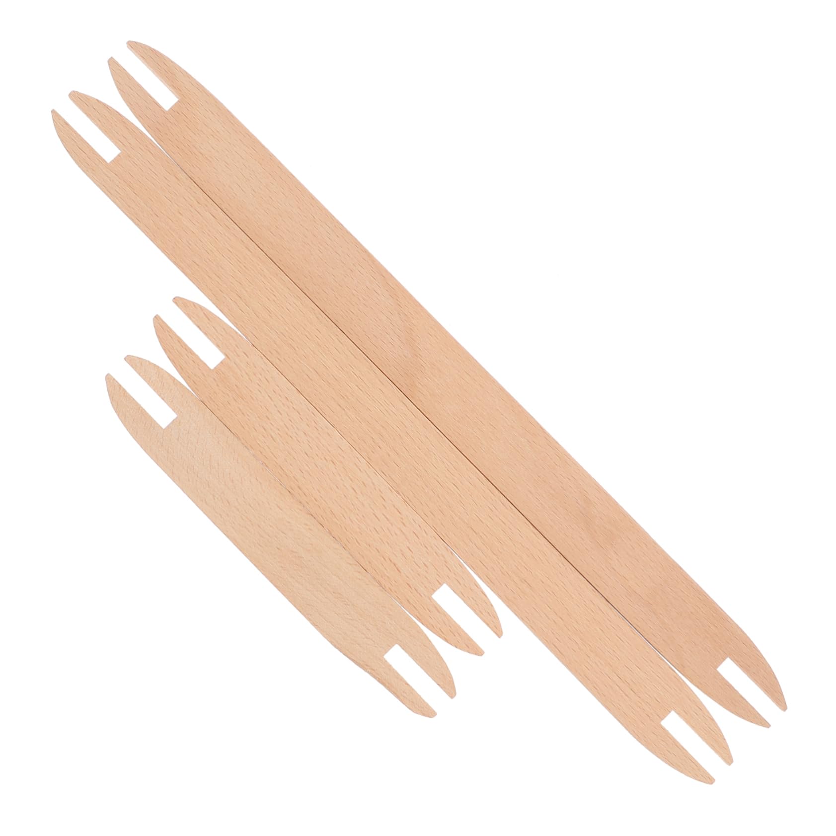 DOITOOL Weaving Multi Pack 4pcs Wooden Shuttle Crocheted Fabric Tools Weaving Supply