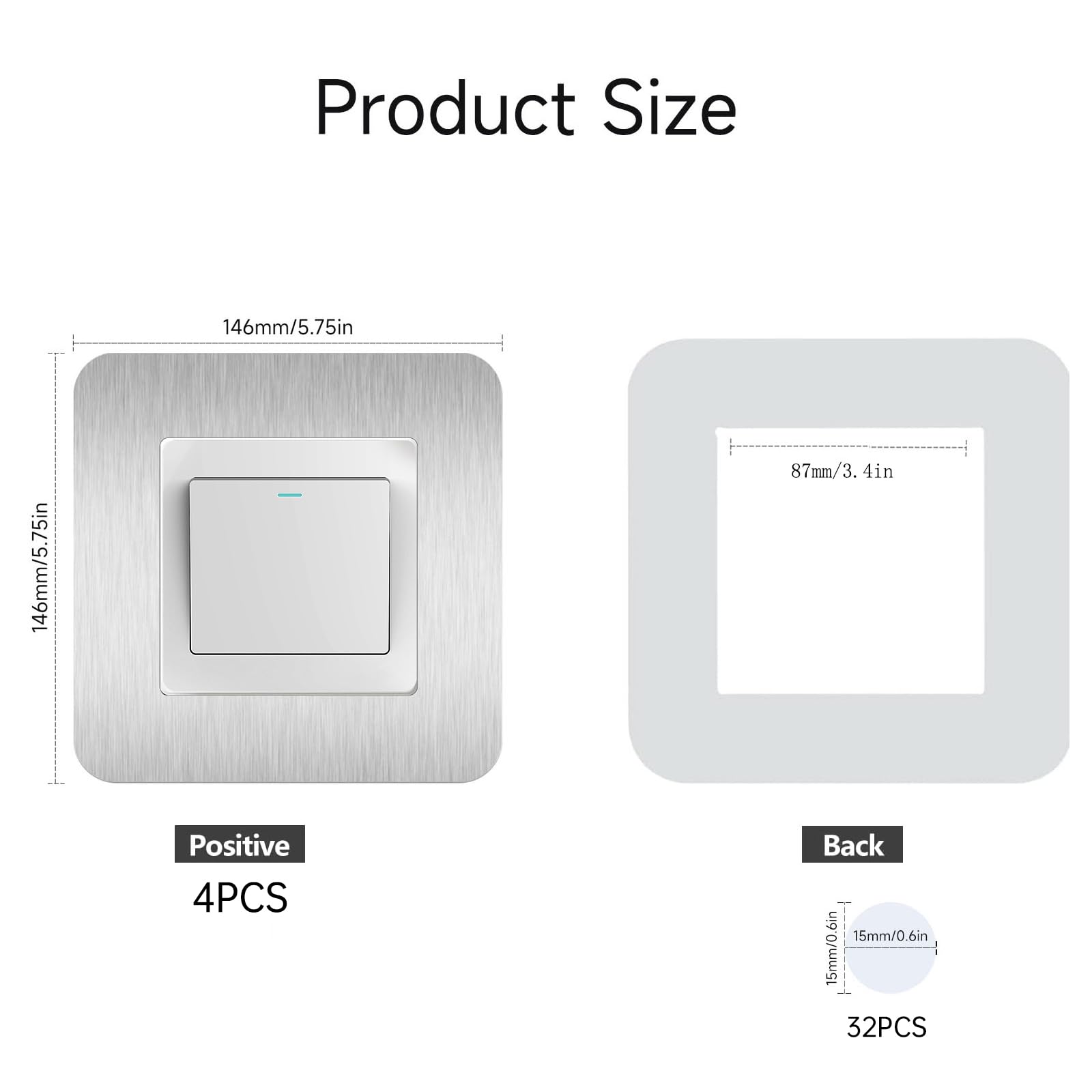 KUKUJIWA 8PCS Light Switch Surrounds - Image 2
