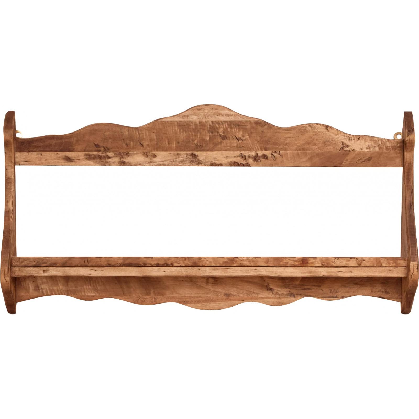 Biscottini Piattaia mensola da muro legno 84,5x11x43,5 cm | Mensola cucina da muro finitura naturale | Scaffale a muro Made in Italy