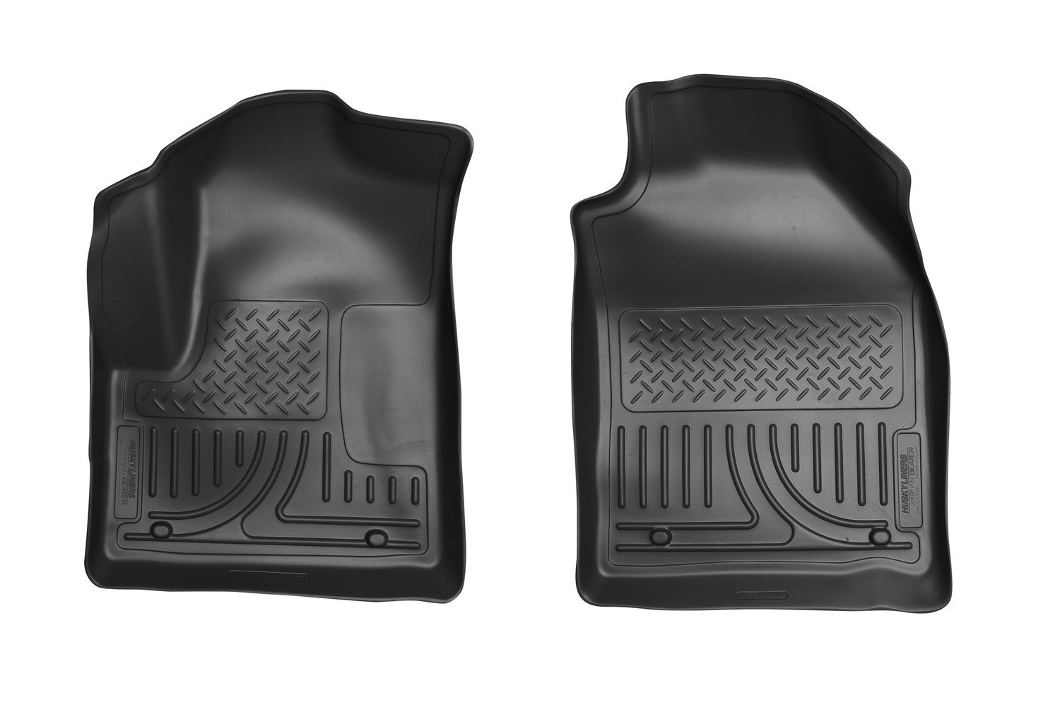 Husky Liners Weatherbeater Floor Mats | Fits 2010-2013 Ford Transit Connect w/Carpet Flooring | Front Row, 2-pc Black - 18751